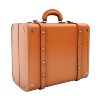 AI generated Large travel bag suitcase with wheels and handle isolated on transparent background png