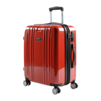 AI generated Large travel bag suitcase with wheels and handle isolated on transparent background png