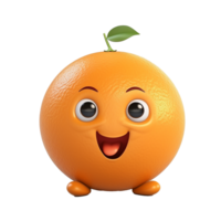 ai genererad orange png isolerat på transparent bakgrund