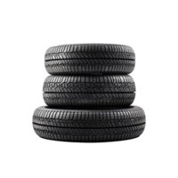 AI generated Tires stacked up isolated on transparent background png