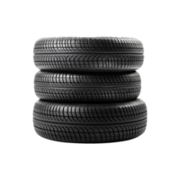AI generated Tires stacked up isolated on transparent background png