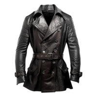AI generated Man fashion leather dress isolated on transparent background generative ai png