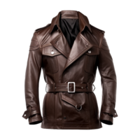 AI generated Man fashion leather dress isolated on transparent background generative ai png