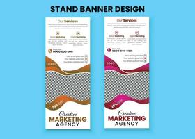 Creative, Elegant, minimal and simple corporate rollup banner template vector