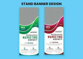 Conceptual and flexible professional vector business roll up banner