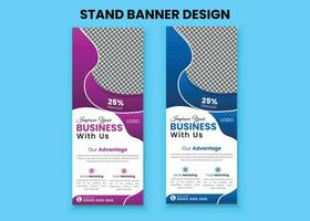 Conceptual and flexible professional vector business roll up banner