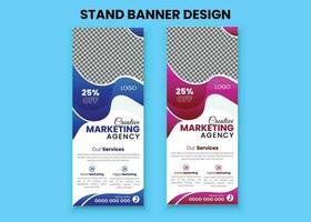 Conceptual and flexible professional vector business roll up banner