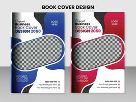 Corporate and professional book cover template design. vector