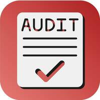 Auditor Vector Glyph Gradient Background Icon For Personal And Commercial Use.