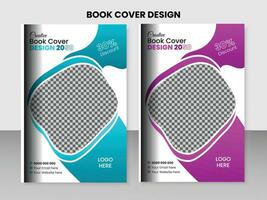 Vector Book and brochure cover design print ready template.