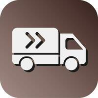 Van Vector Glyph Gradient Background Icon For Personal And Commercial Use.