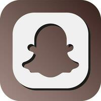 Snapchat Vector Glyph Gradient Background Icon For Personal And Commercial Use.