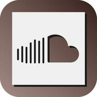 SoundCloud Vector Glyph Gradient Background Icon For Personal And Commercial Use.