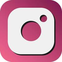 Instagram Vector Glyph Gradient Background Icon For Personal And Commercial Use.