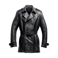 AI generated Man fashion leather dress isolated on transparent background generative ai png