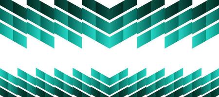 abstract futuristic chevron green banner border background vector