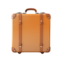 AI generated Large travel bag suitcase with wheels and handle isolated on transparent background png