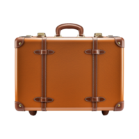 AI generated Large travel bag suitcase with wheels and handle isolated on transparent background png