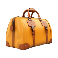 AI generated Large travel bag suitcase with wheels and handle isolated on transparent background png