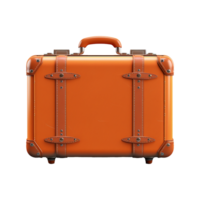 AI generated Large travel bag suitcase with wheels and handle isolated on transparent background png