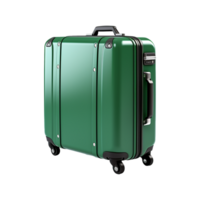 AI generated Large travel bag suitcase with wheels and handle isolated on transparent background png