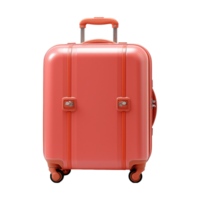 AI generated Large travel bag suitcase with wheels and handle isolated on transparent background png