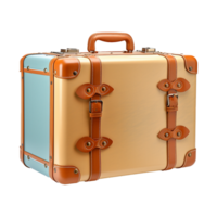 AI generated Large travel bag suitcase with wheels and handle isolated on transparent background png