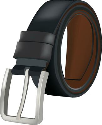 vertically rolled belt for men's trousers-