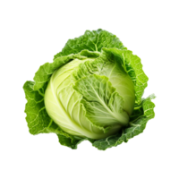 AI generated Green Cabbage isolated on transparent background png