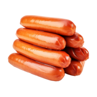 AI generated Fresh sausages isolated on transparent background png