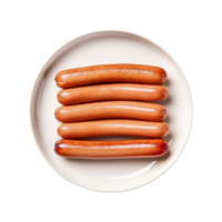 AI generated Fresh sausages isolated on transparent background png