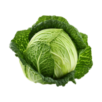 AI generated Green Cabbage isolated on transparent background png