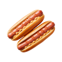 AI generated Bbq hotdog isolated on transparent background png