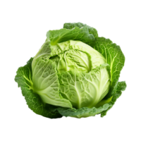 AI generated Green Cabbage isolated on transparent background png