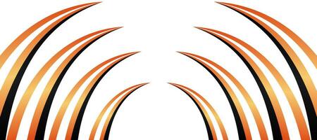 naranja agudo espiral curva garras Deportes coche envolver librea pegatinas plantillas vector