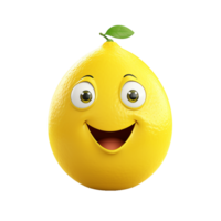 AI generated Lemon png isolated on transparent background