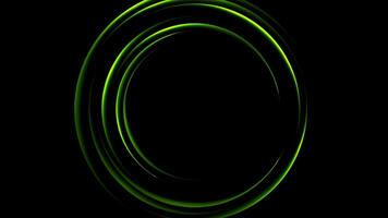 Bright green loading waiting circles video animation