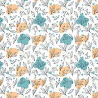 Floral geometric pattern background design in illustration. vector