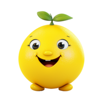 AI generated Lemon png isolated on transparent background