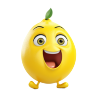 AI generated Lemon png isolated on transparent background