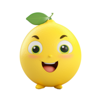 AI generated Lemon png isolated on transparent background