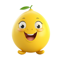 AI generated Lemon png isolated on transparent background