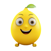 AI generated Lemon png isolated on transparent background