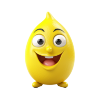 AI generated Lemon png isolated on transparent background