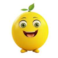 AI generated Lemon png isolated on transparent background