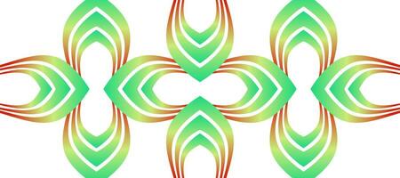abstract flower chevron decorative green gradient pattern background vector