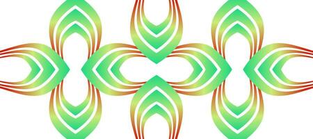 abstract flower chevron decorative green gradient pattern background vector