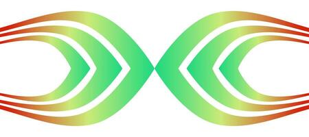 abstract swirl contour green red gradient sport background vector