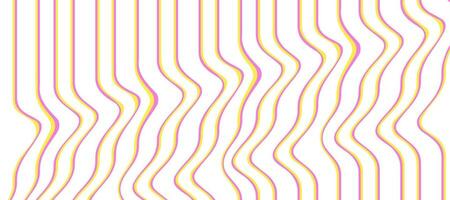 abstract yellow pink wave stripes line background vector