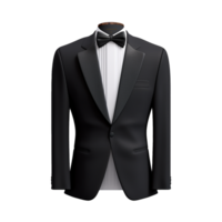 AI generated Tuxedo suit on transparent background generative ai png